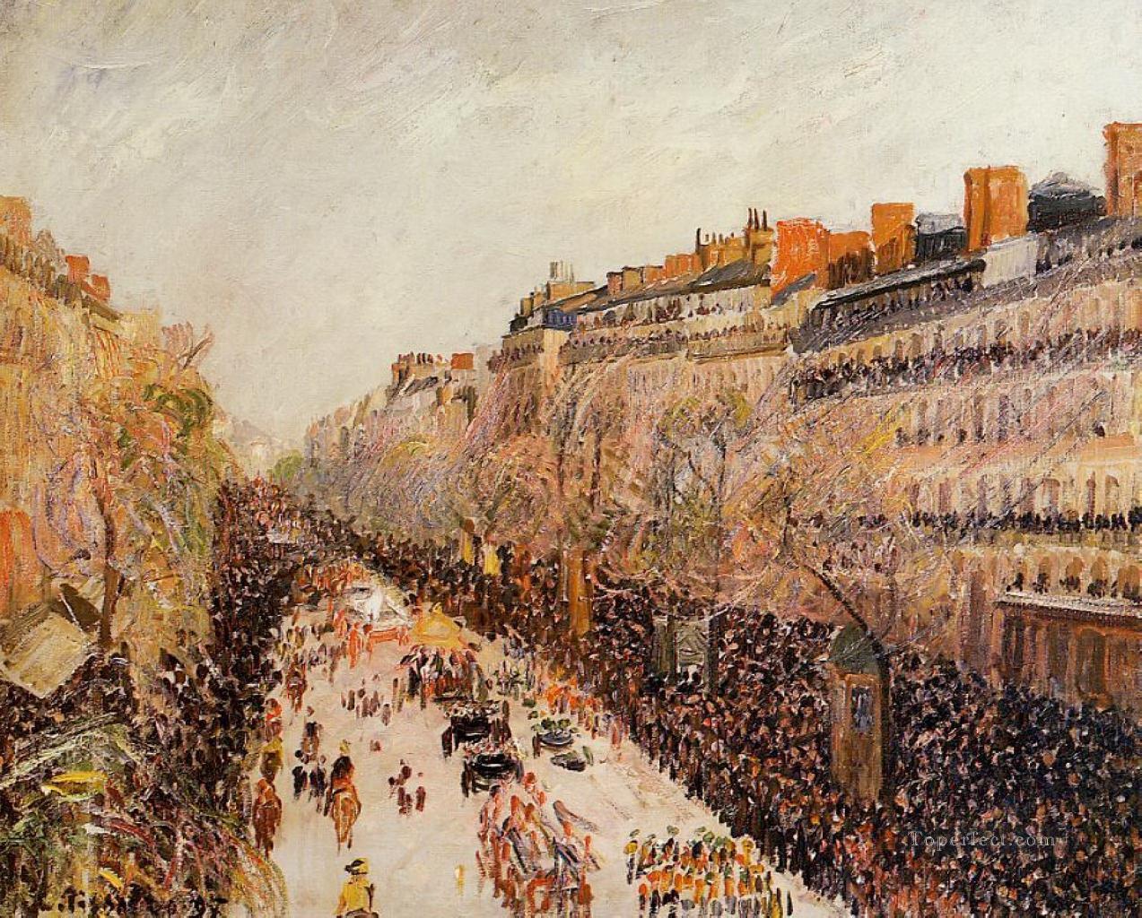 mardi gras on the boulevards 1897 Camille Pissarro Parisian Oil Paintings